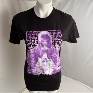Labyrinth David Bowie black and purple short sleeve t-shirt S